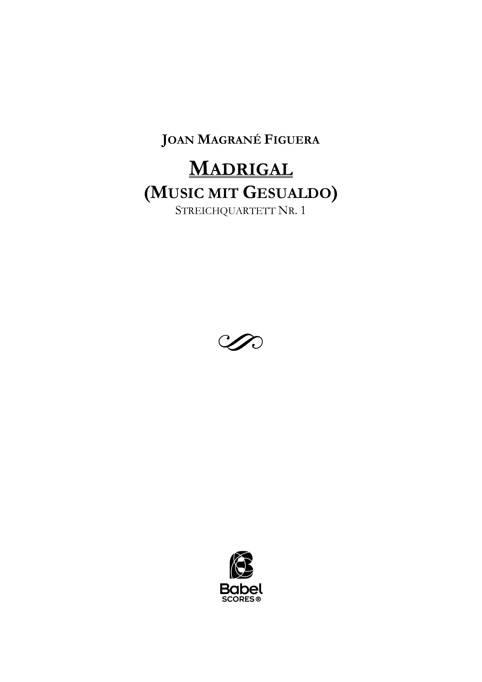 Madrigal Musik mit Gesualdo z